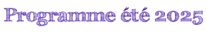 Programme été 2025