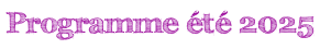 Programme été 2025