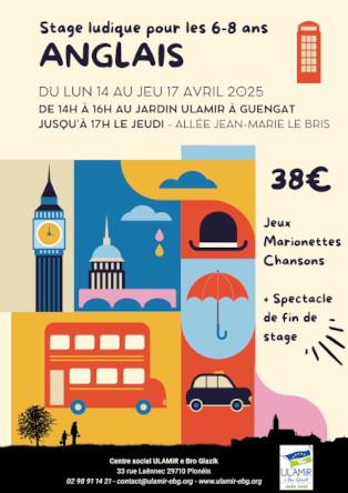 Stage ludique d’anglais 6-8ans